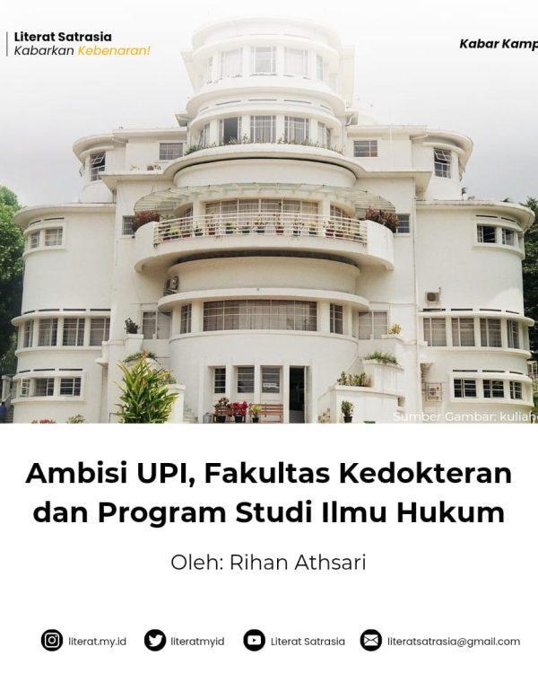 Ambisi UPI dalam mendirikan Fakultas Kedokteran dan Program Studi Ilmu Hukum dirasa tidak tepat waktu sebab masih banyak persoalan tertentu.