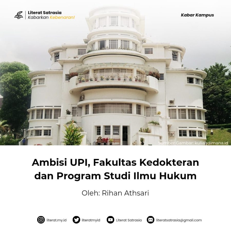 Ambisi UPI dalam mendirikan Fakultas Kedokteran dan Program Studi Ilmu Hukum dirasa tidak tepat waktu sebab masih banyak persoalan tertentu.