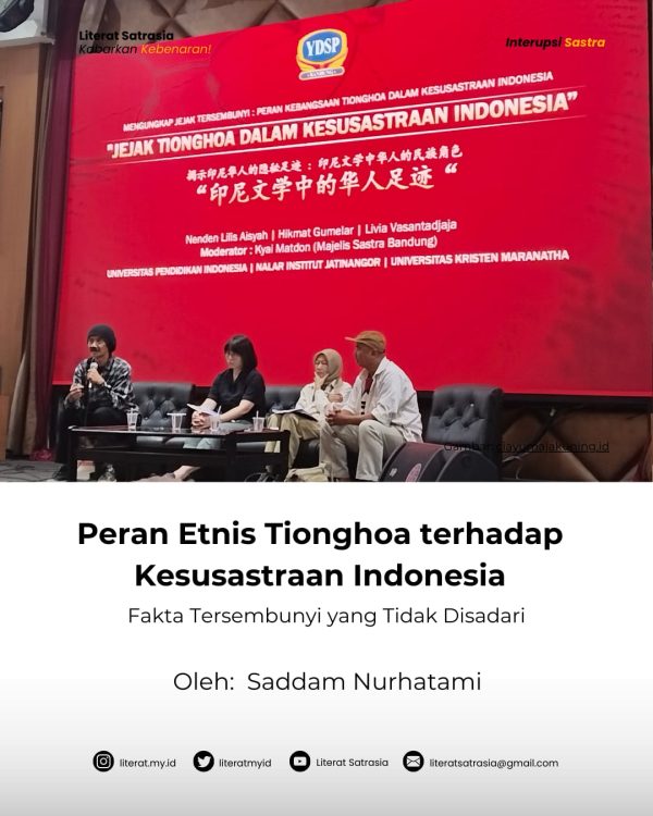 Ternyata, etnis Tionghoa menjadi salah satu pelopor terbentuknya kesusastraan Indonesia! Sebuah fakta tersembunyi yang harus kita ketahui.