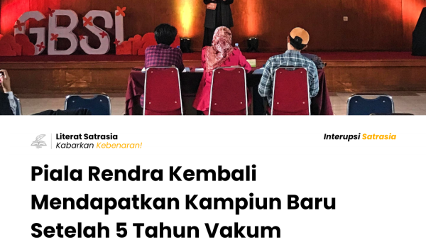 Lomba Baca Puisi Piala Rendra diadakan kembali setelah 5 tahun vakum.