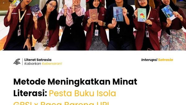 Pesta Buku Isola GBSI X Baca Bareng UPI, sebuah metode meningkatkan minat literasi.