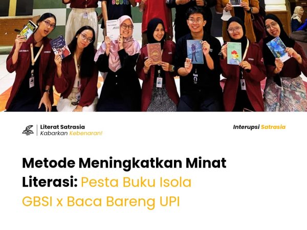 Pesta Buku Isola GBSI X Baca Bareng UPI, sebuah metode meningkatkan minat literasi.