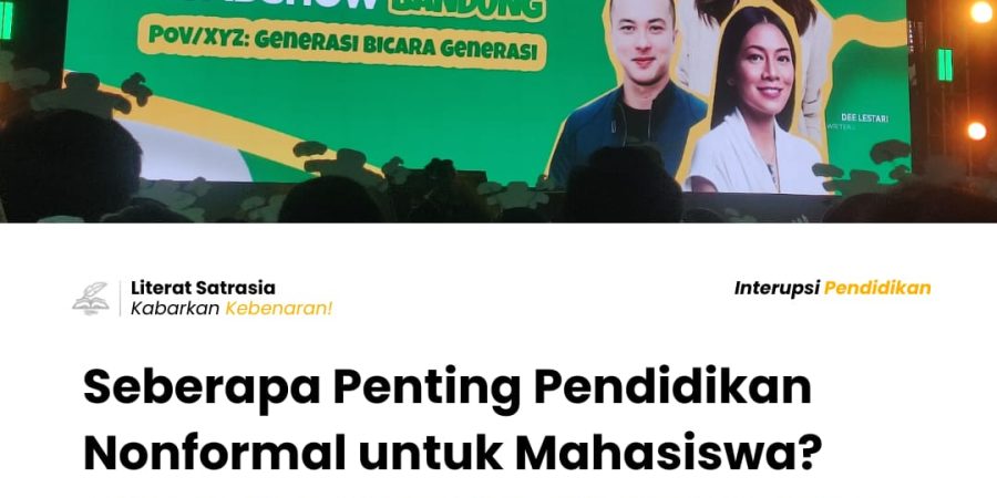 Najwa Shihab, Nicholas Saputra, dan Dee Lestari berbicara mengenai pendidikan nonformal melalui pengalaman mereka.