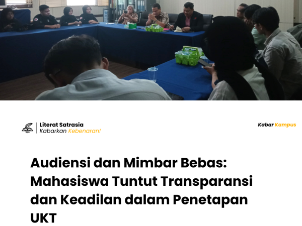 Suasana Audiensi di Ruang Rapat Direktorat Kemahasiswaan.