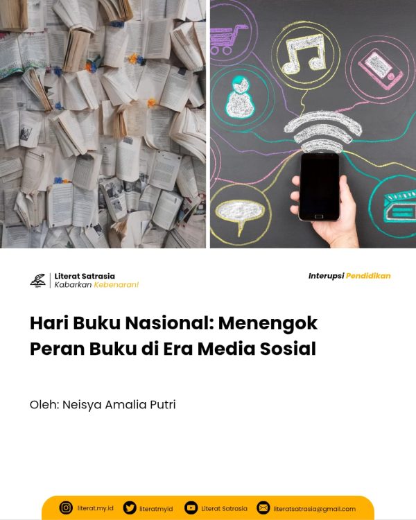 Di era media sosial tingkat minat baca semakin terancam karena adaya video pendek yang berfariatif. Dengan diperingatinya Hari Buku Nasional dapat menjadi ajang dalam meningkatkan minat literasi masyarakat