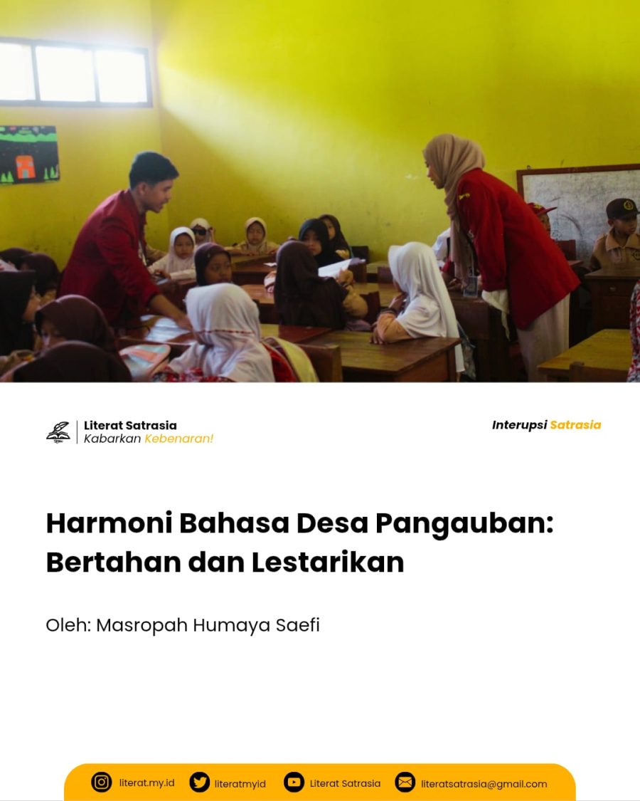 Harmoni bahasa ibu dan bahasa nasional di desa pangauban