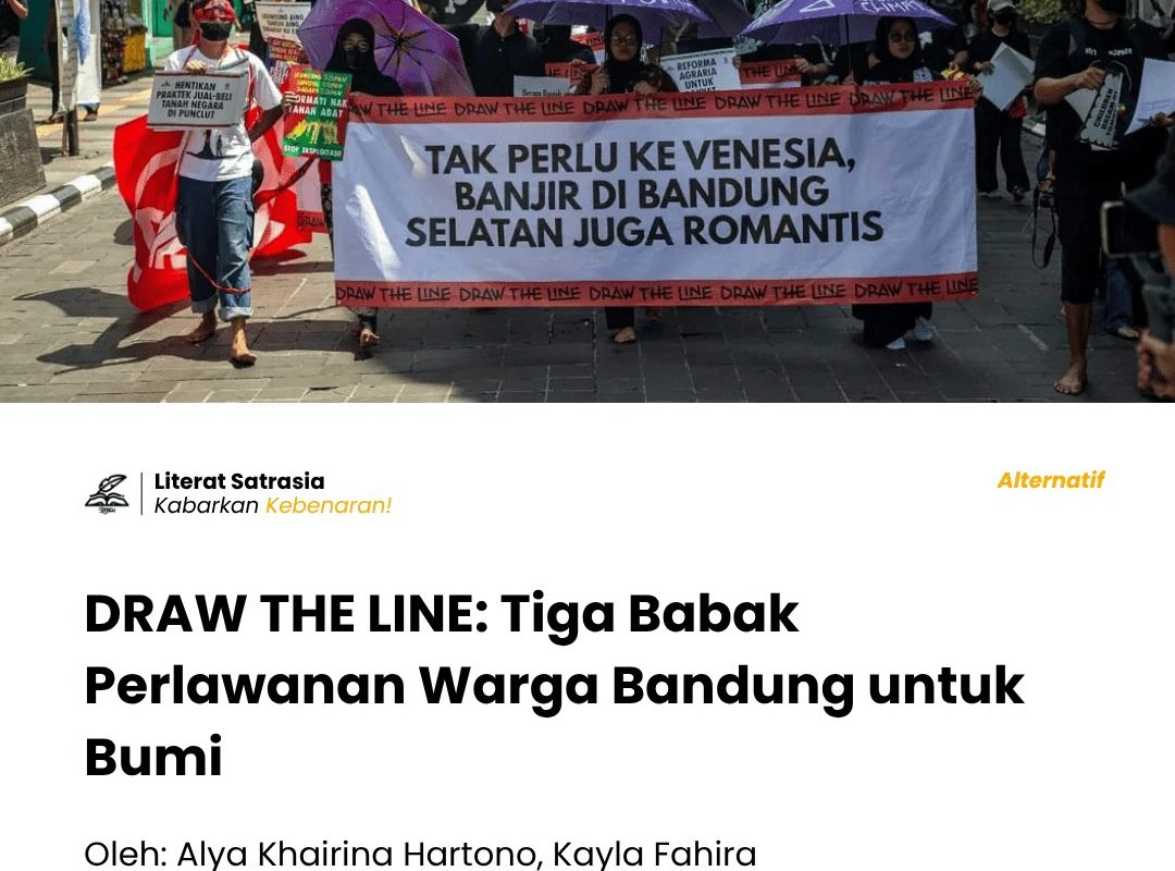 Perlawanan aksi warga Bandung menuntut keadilan iklim lewat aksi senyap dan teatrikal yang memaknai ulang hubungan manusia-bumi.