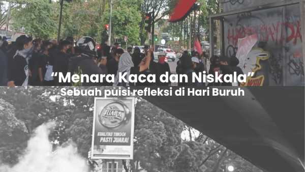 Puisi “Menara Kaca dan Niskala” menggambarkan ketimpangan sosial yang tajam antara kemewahan kekuasaan dan penderitaan rakyat kecil.