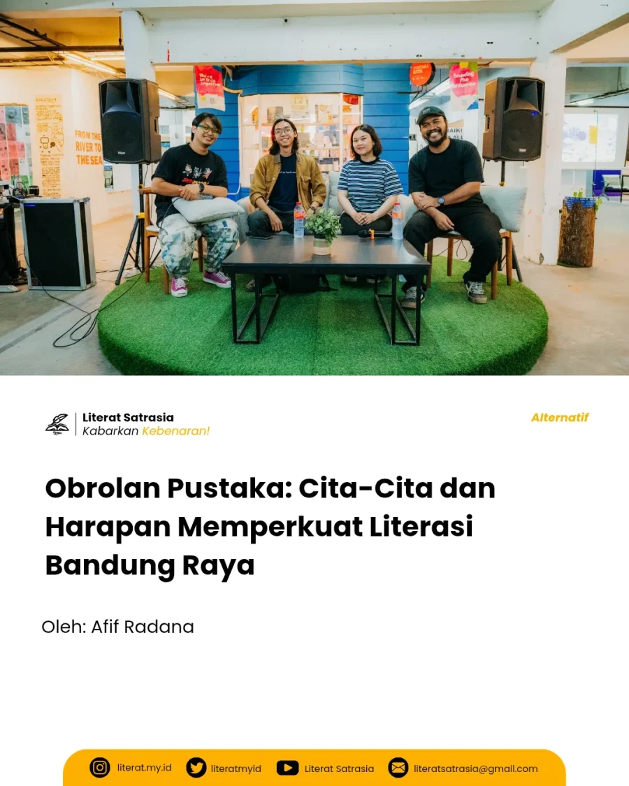 Diskusi mengenai perpustakaan ini dimoderatori oleh Muhammad Fajar Ramadan, jurnalis dari Culture Collar, dengan gayanya yang santai dan menghibur. Setelah masuk pada pembahasan tentang maraknya perpustakaan independen pada sekarang-sekarang ini, Reiza pun mulai menjelaskan. Dilansir dari BandungBergerak, sebetulnya, dahulu, pada tahun 2000-an, Bandung memiliki lebih dari 70 toko buku atau perpustakaan. Angka ini didapat dari hasil pemetaan buku Pohon Buku di Bandung, karya Deni Rachman atau yang kerap disapa dengan Deni Lawang.