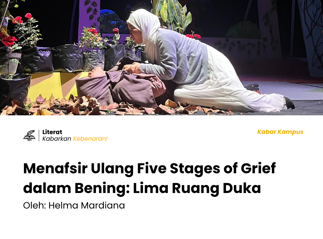Pergelaran sastra "Bening Lima Ruang Duka"