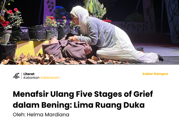 Pergelaran sastra "Bening Lima Ruang Duka"