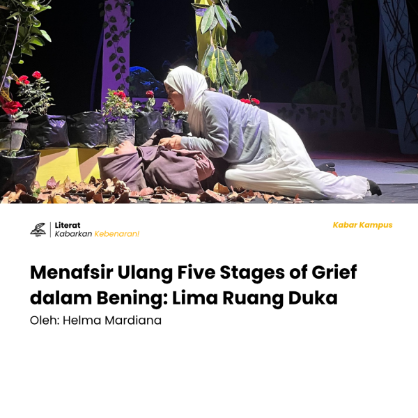 Pergelaran sastra "Bening Lima Ruang Duka"