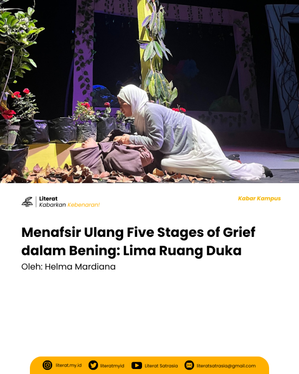 Pergelaran sastra "Bening Lima Ruang Duka"