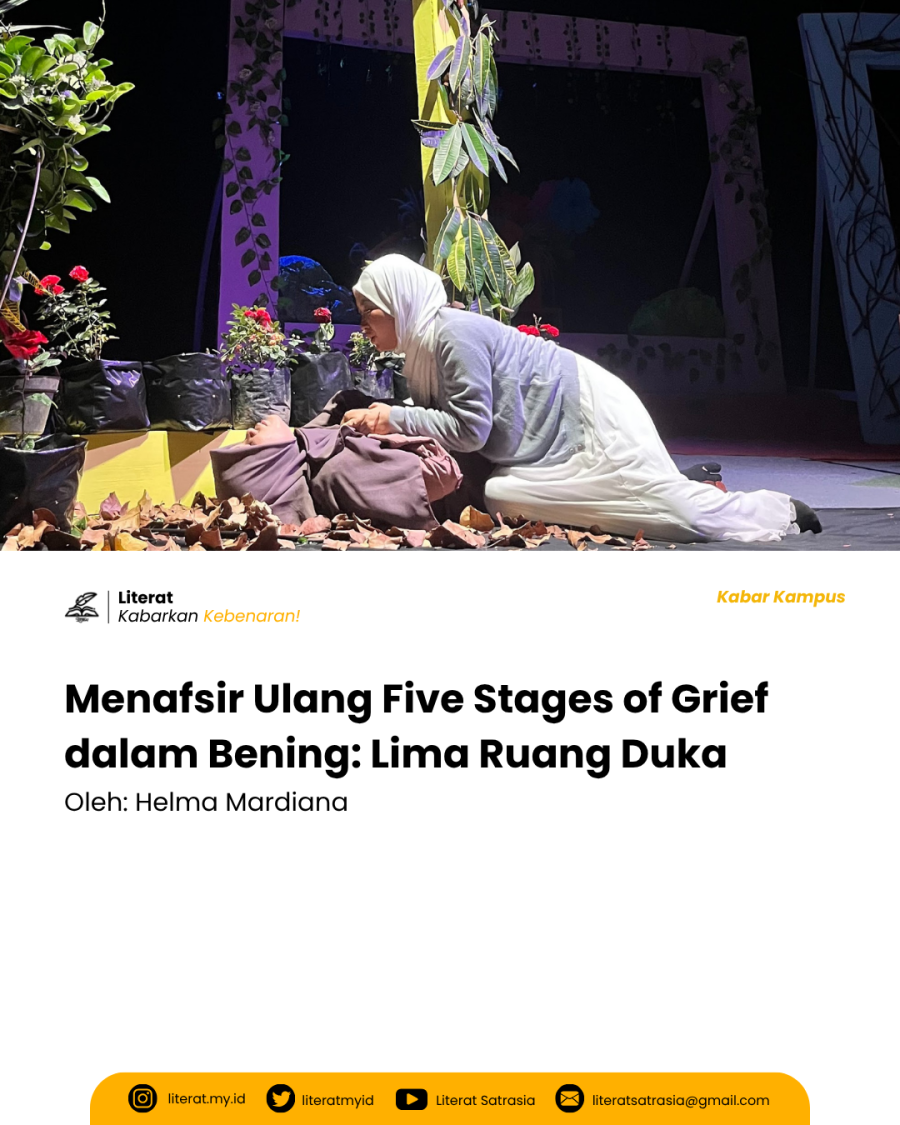 Pergelaran sastra "Bening Lima Ruang Duka"