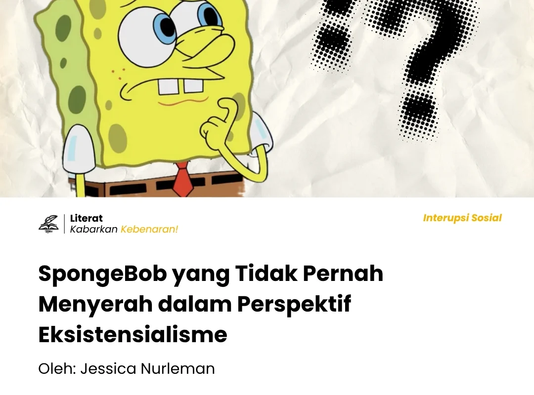 Cover Website Literat - Spongebob yang Tidak Pernah Menyerah dalam Perspektif Eksistensialisme