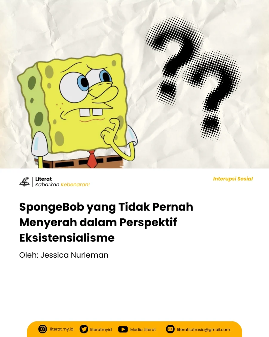 Cover Website Literat - Spongebob yang Tidak Pernah Menyerah dalam Perspektif Eksistensialisme